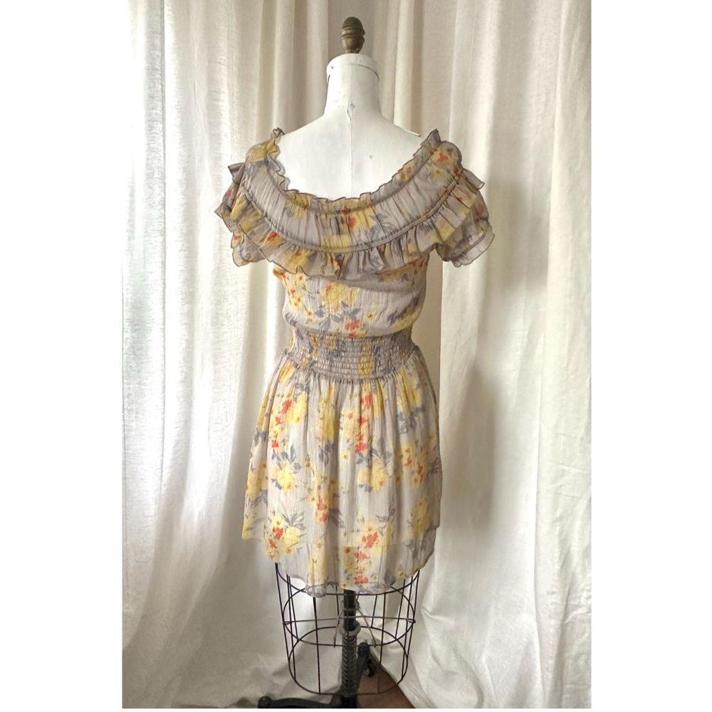 ASOS Sheer Floral Ruffle Dress - Picture 2 of 7